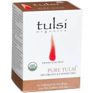 Tulsi Organics Tea, Pure Tulsi, 16 ct, 6 pk  Grocery 