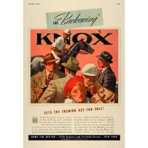  1937 Ad Knox Backswing Mens Hats Artist Jay Hyde Barnum 