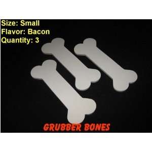    3 Small Grubber Bone Chew Toy, Bacon Flavored: Everything Else