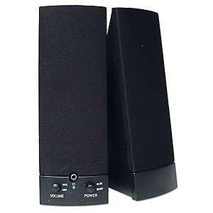 2 Piece Black Multimedia Speaker System Electronics
