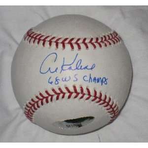  Al Kaline Signed Baseball   1968 Champs