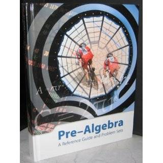 Pre Algebra A Reference Guide and Problem Sets Hardcover by K12