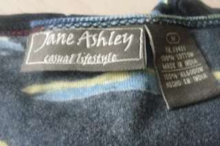 Jane Ashley Artsy Scoop Neck Tunic 100% Cotton Size M  