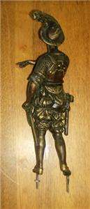   mantle clock metal statue top Spanish fighter warrior army  