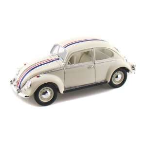   Volkswagen Beetle Herbie the Love Bug Like 1/18 White: Toys & Games