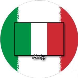    58mm Round Badge Style Keyring Italy Full Flag: Home & Kitchen