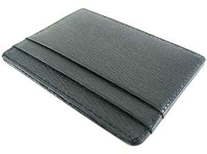 Tumi Monaco Black Leather Slim Card Case Wallet  