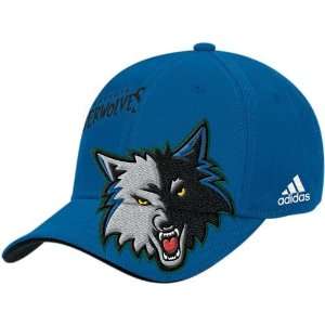  adidas Minnesota Timberwolves Blue Ball Boy Flex Fit Hat 
