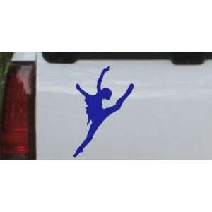 Dancer Silhouettes Car Window Wall Laptop Decal Sticker    Blue 12in X 