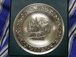 Astri Holthe Norway Pewter Holiday Plate 1978 New  