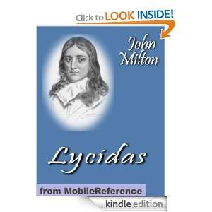 Lycidas (mobi) John Milton  Kindle Store