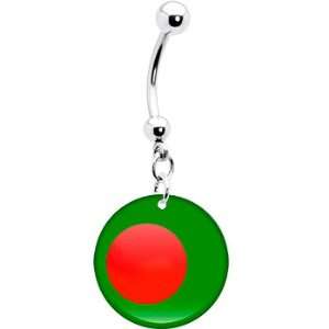  Bangladesh Flag Belly Ring: Jewelry