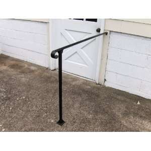  48 Wrought Iron Railing with One Post and Mounting Shoe 