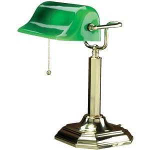  Banker Collection I Desk Lamp   Solid Brass: Home 