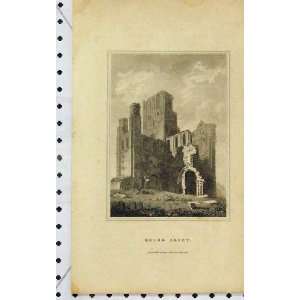  Kelso Abbey View Scotland 1805 Ruins Buildings Print: Home 