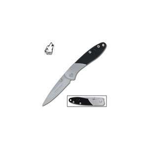  Timber Wolf Folding Knife Black Silver: Sports & Outdoors