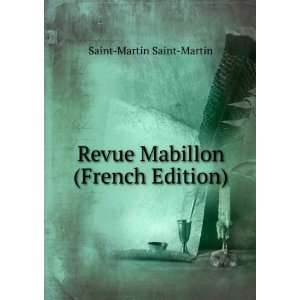  Revue Mabillon (French Edition) Saint Martin Saint Martin 