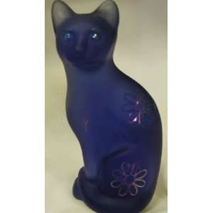  Cat   Stylized   Hyacinth Carnival Satin   w/Sand Carved 