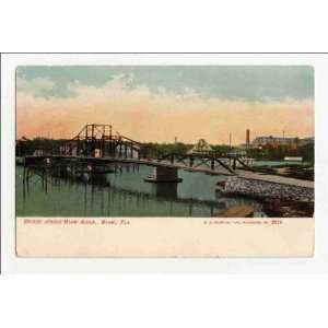  Reprint Bridge across Miami River, Miami, Florida