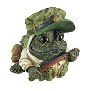    Toad Hollow Hunter Frog Statue Hunting Green Camo: Home & Kitchen