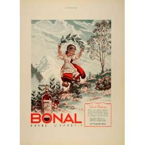  Bonal Aperitif Wine Charles Lemmel   Original Print Ad