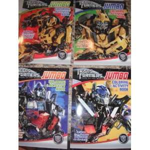 Set of 4 Transformers Dark of the Moon JUMBO Coloring & Activity Books