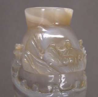19th C. Chinese Agate Carved Snuff Bottle  