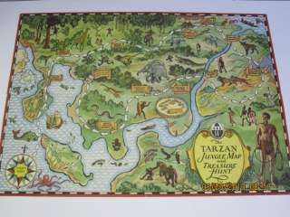 1933 Tarzan Jungle Map and Treasure Hunt  