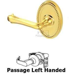 Passage claw foot left handed lever with oval beaded rosette in pvd po