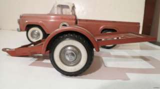 1960S NYLINT FORD SPEEDWAY SPECIAL PICKUP W/ TRAILER & RACE CAR 