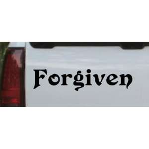 Black 24in X 5.6in    Forgiven Christian Car Window Wall Laptop Decal 