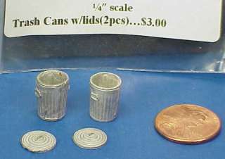 On3/On30 WISEMAN DETAIL PARTS SMALL TRASH CANS W LID  