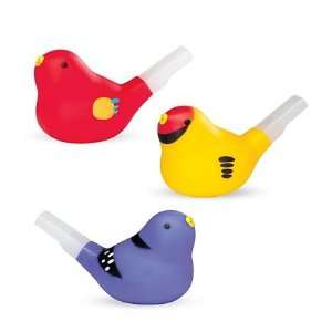  Colorful Mini Tweets Bird Whistles, Set of Four Toys 