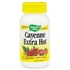  Natures Way Cayenne Extra Hot, Capsules 100 ct (Quantity 