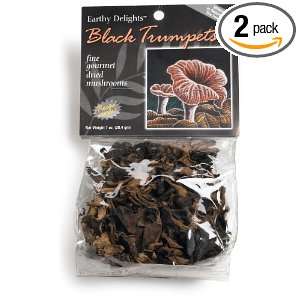 Earthy Delights Dried Black Trumpet, 1 Ounce Bags (Pack of 2)  