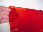 Transparent Red Plastic Sign Vinyl Sheeting, with adhesive, 3 sheets