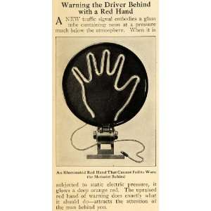  1921 Print Drive Warning Neon Light Hand Traffic Signal 