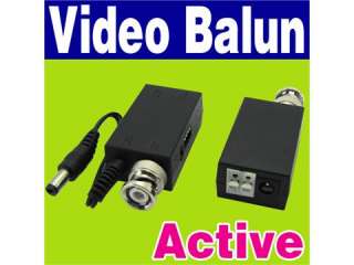 Pair 2pcs Active Video Balun Transceivers Receiver CAT5 to Camera 