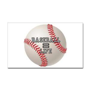 Sticker (Rectangle) Baseball Equals Life 