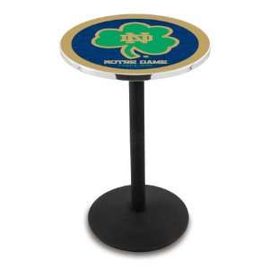  36 Notre Dame Shamrock Counter Height Pub Table   Round 