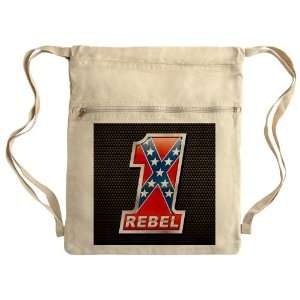   Bag Sack Pack Khaki 1 Confederate Rebel Flag 