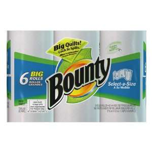  Bounty Paper Towels, 6 Big Rolls, Select a Size, 165 Two 
