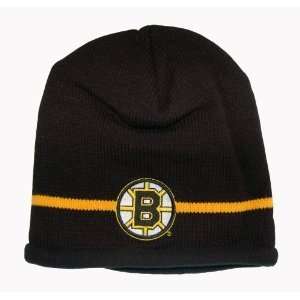    NHL Boston Bruins Cuffless Beanie   Black: Sports & Outdoors