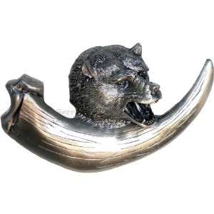   681493, Pull, Bear with Claw Pull   Pewter, Rustic