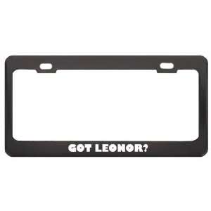 Got Leonor? Career Profession Black Metal License Plate Frame Holder 