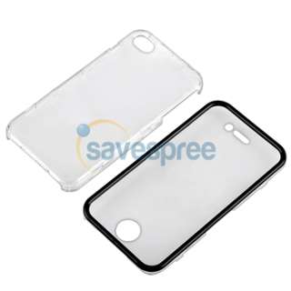 Touchable Clear Cover Case+Privacy Film Guard for iPhone 4 s 4s 4G New 