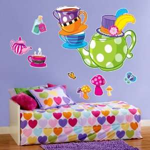 Topsy Turvy Tea Party Giant Wall Decals Party Supplies