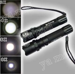 Adjustable Zoom 3W LED police Flashlight Torchlight  