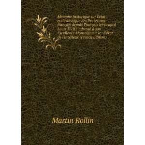   Ã©tat de lintÃ©rieur (French Edition) Martin Rollin Books