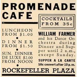   Rockefeller Plaza William Farmer   Original Print Ad